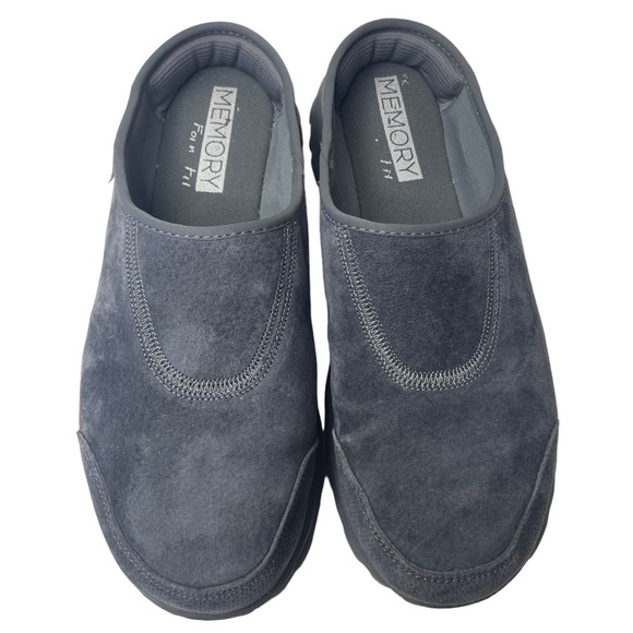 Skechers Women’s Grey Slip On Memory Foam Mule Sneakers - Picture 8 of 9